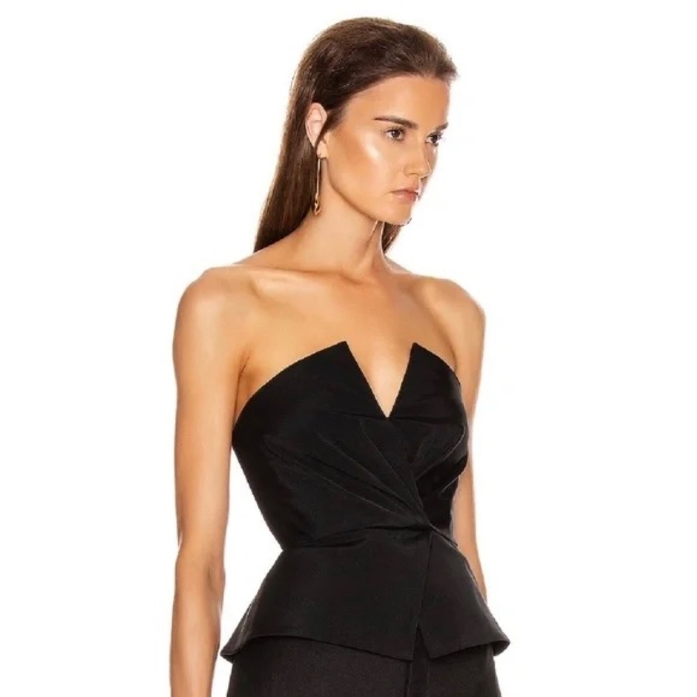 A.L.C  Black Farrah Peplum Top New With Tags size US6 - Picture 4 of 14